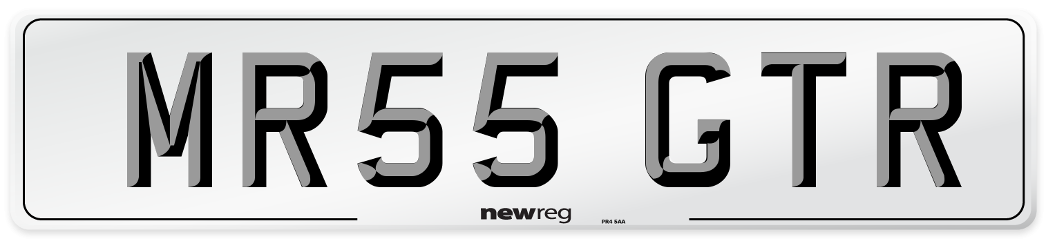 MR55 GTR Number Plate from New Reg